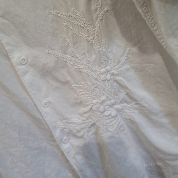 Quick Silver Edition 100% Organic Cotton Button Front Embroidered Shirt Mens XL - Picture 6 of 12